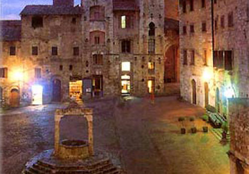 San Gimingano at night (a world heritage site)